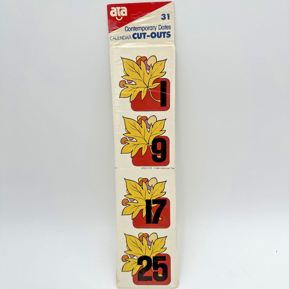 Vintage ATA Calendar Board Numbers School Classroom Decor Fall